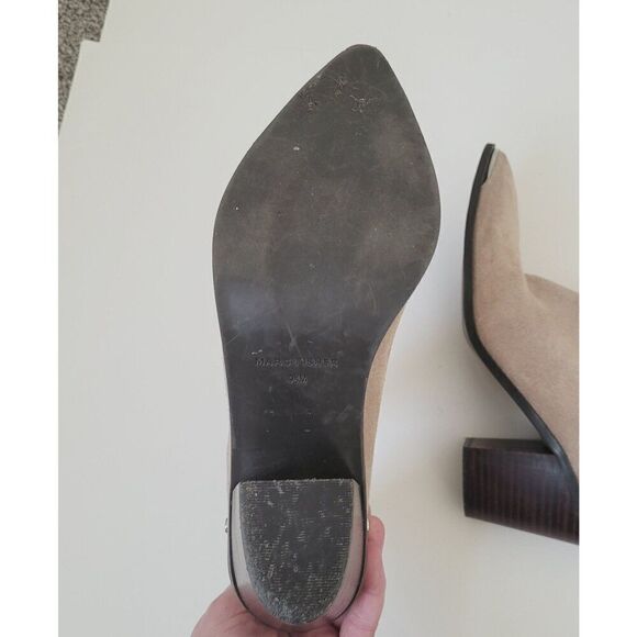 Marc Fisher Tan Pointed Toe Studded Booties Size 9.5 - Picture 5 of 7